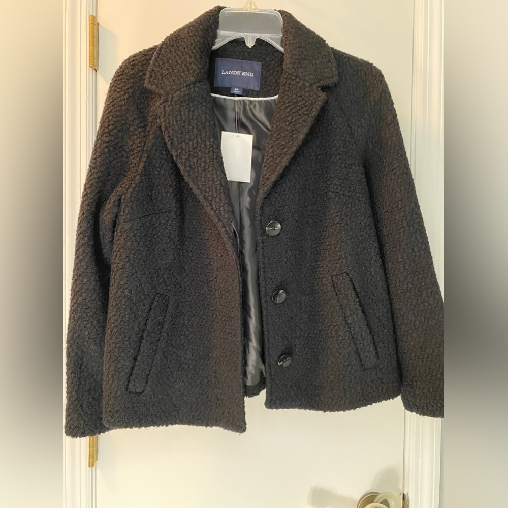 Lands End Classic Boiled Wool Jacket/Blazer size 8P NWT